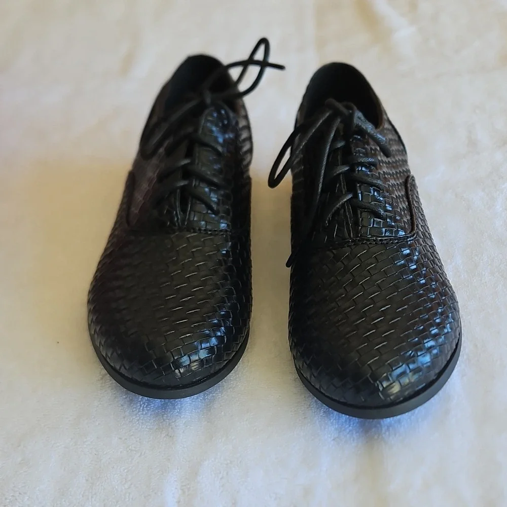 Refresh Hugo Black Woven Oxford Lace Up Men's Shoes US/AU Size 10‎